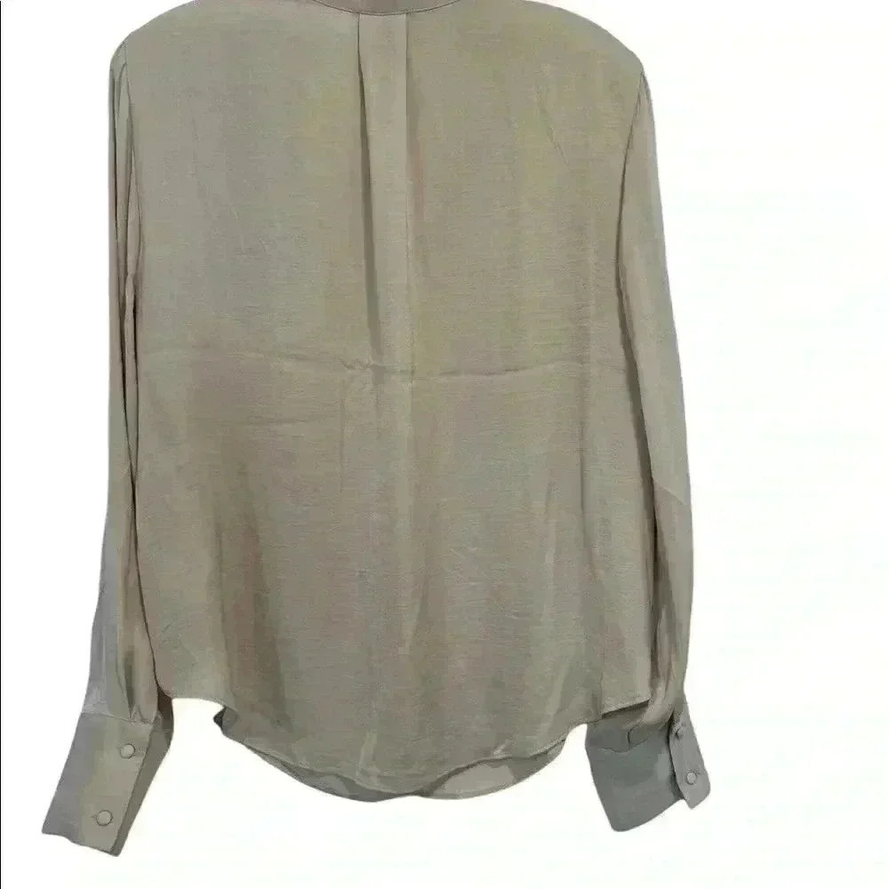 RACHEL ROY LONG SLEEVE BLOUSE V NECK LINE BUTTON ON CUFF SIZE M - Picture 5 of 5